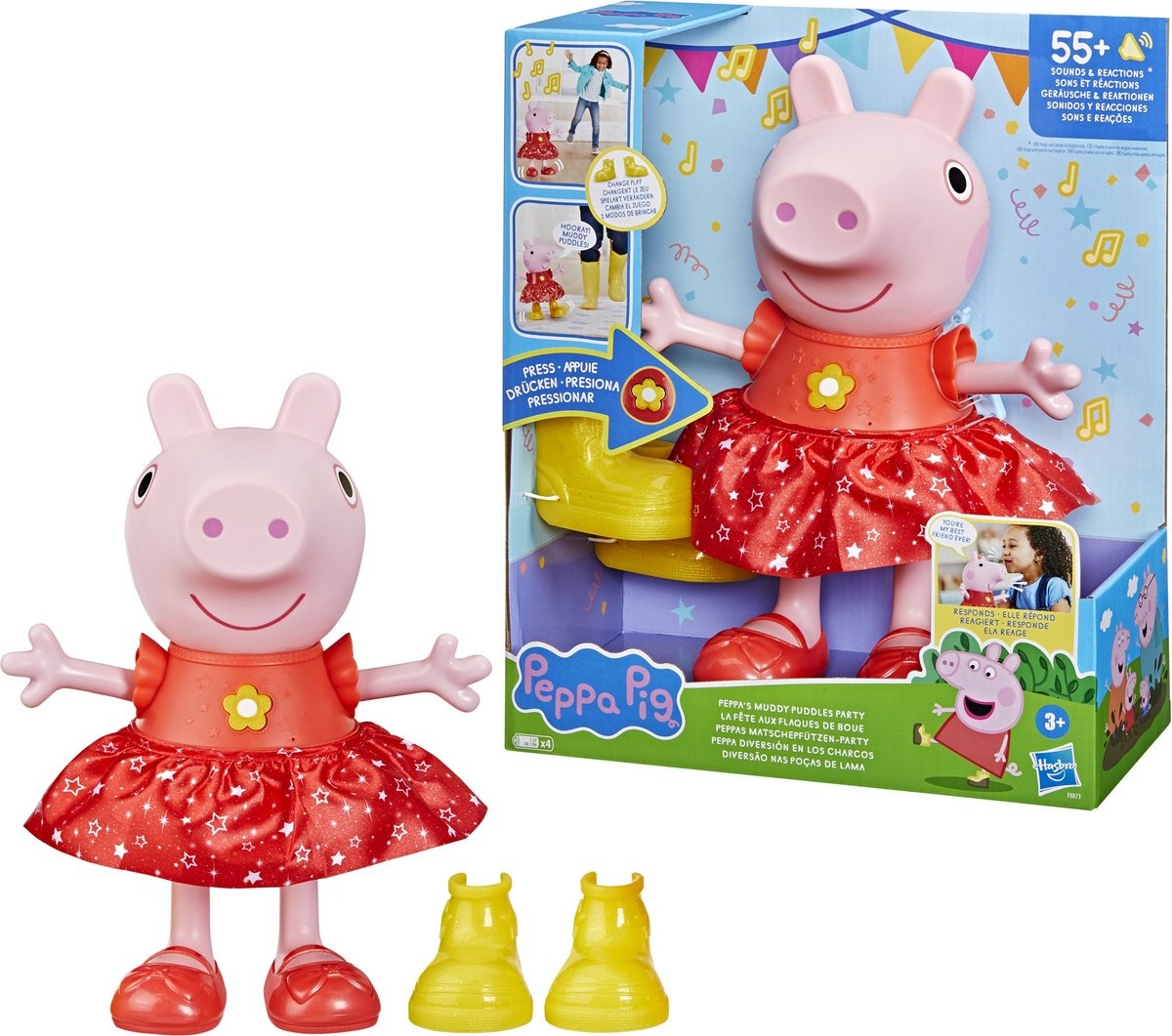 Peppa Pig Peppa's Muddy Puddles Party Interactive Doll - English