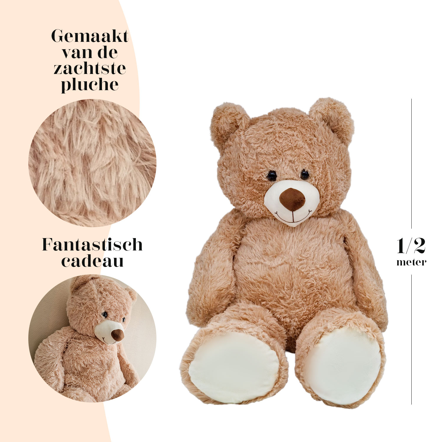 YellowPack XL Teddy Bear - Beige - 50 cm - photo 5