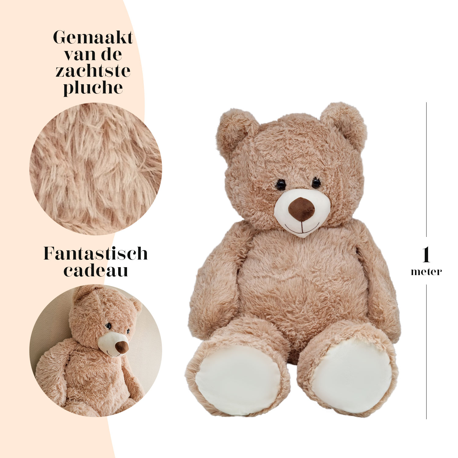 YellowPack XXL Teddy Bear - Beige - 100 cm - photo 4