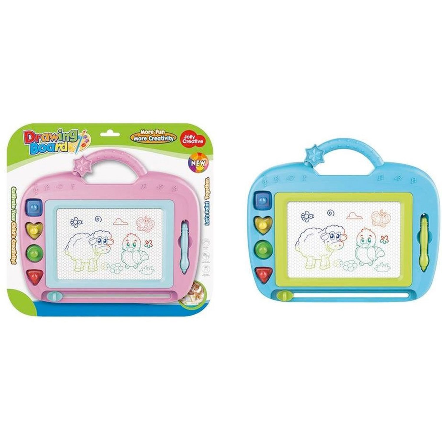 JollyCreative Magnetic Drawing Board - Pink - photo 2
