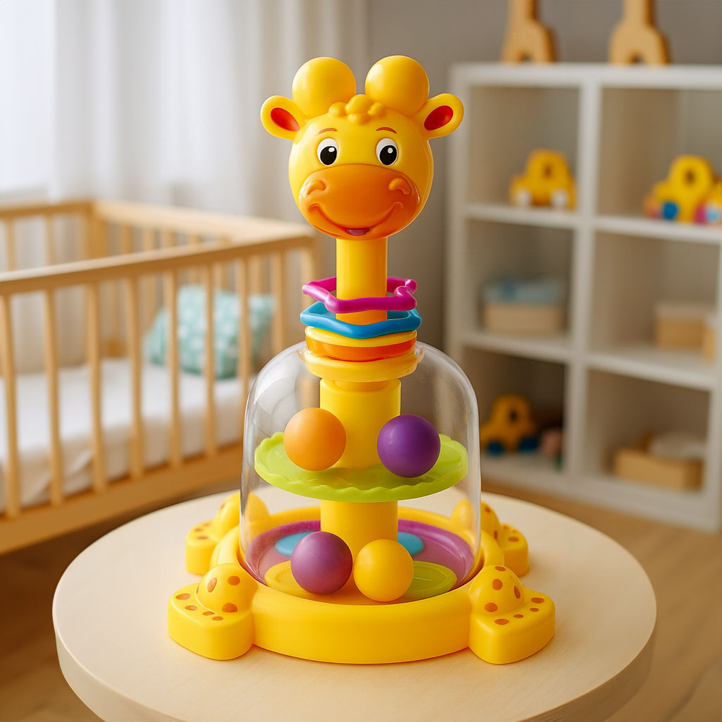 JollyToddler Rotating Giraffe Baby Toy