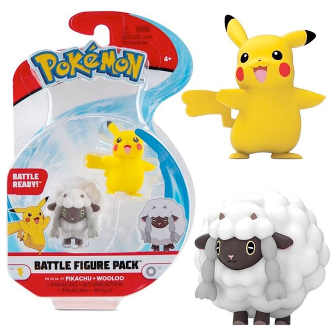 Pokémon Battle Figures - Pikachu & Wooloo