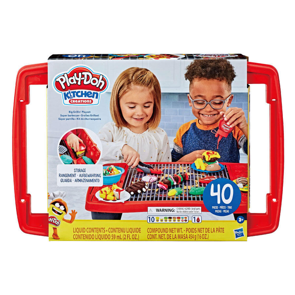 Play-Doh Kitchen Creations Big Grill Playset - 40 pcs