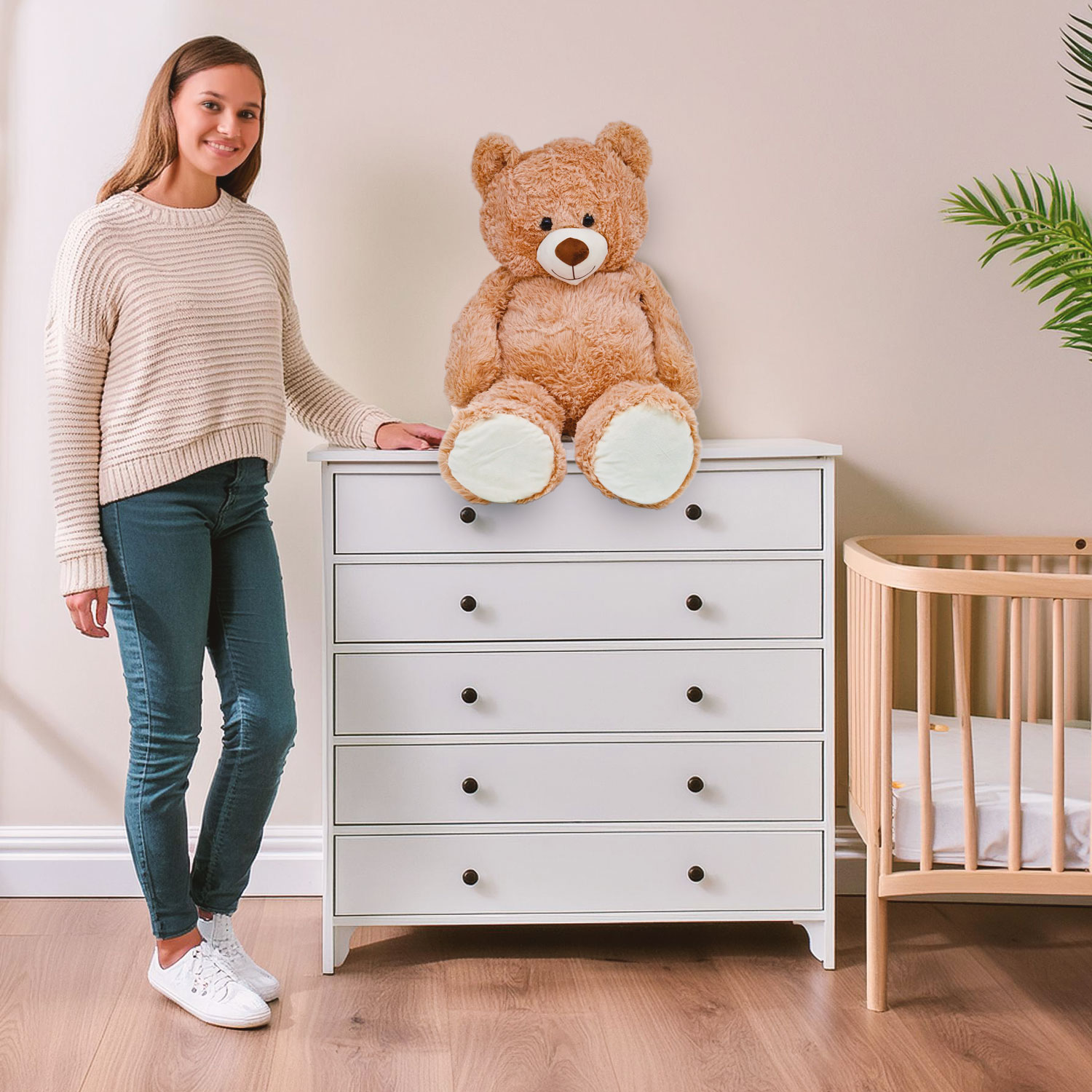YellowPack XXL Teddy Bear - Beige - 100 cm - photo 7